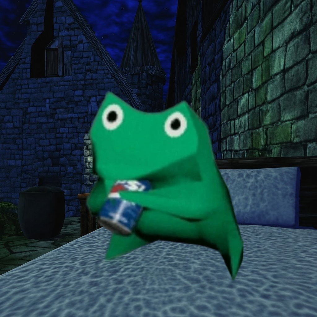 HungerFrog in a castle